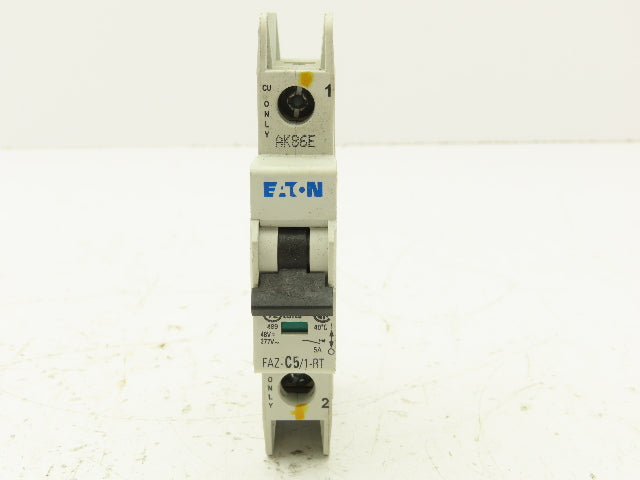 Eaton FAZ-C5/1-RT Miniature Circuit Breaker 240/415V 1 Pole 5A