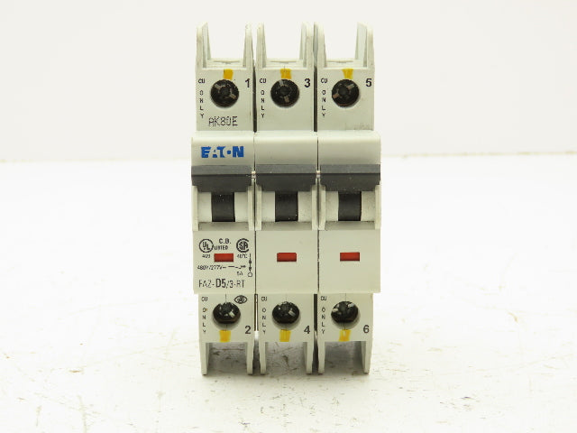 Eaton FAZ-D5/3-RT Circuit Breaker 3 Pole 415V 5A