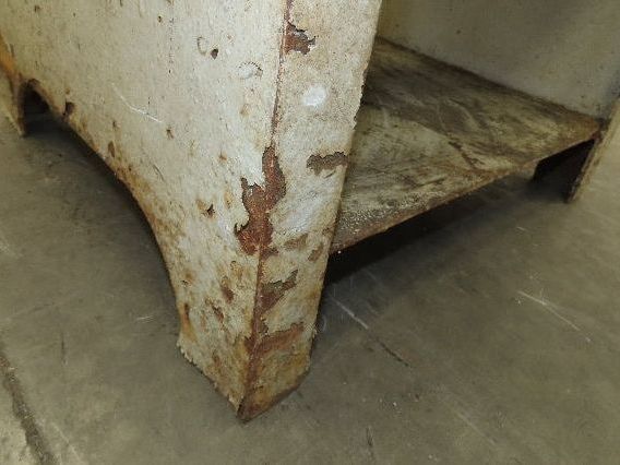 Vintage Podium Work Desk Cast Iron 2 Tier Stand 24x18" Top 25x9.5"