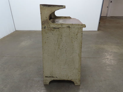 Vintage Podium Work Desk Cast Iron 2 Tier Stand 24x18" Top 25x9.5"