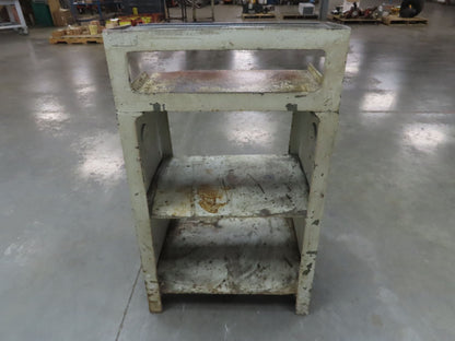 Vintage Podium Work Desk Cast Iron 2 Tier Stand 24x18" Top 25x9.5"