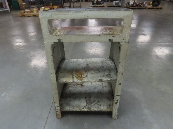 Vintage Podium Work Desk Cast Iron 2 Tier Stand 24x18" Top 25x9.5"