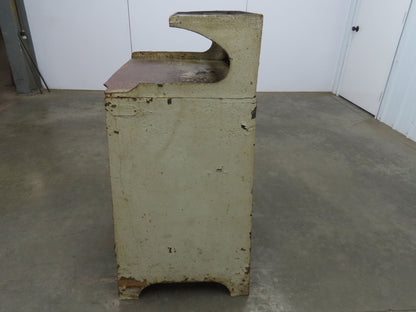 Vintage Podium Work Desk Cast Iron 2 Tier Stand 24x18" Top 25x9.5"