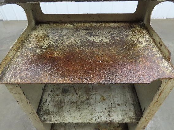 Vintage Podium Work Desk Cast Iron 2 Tier Stand 24x18" Top 25x9.5"