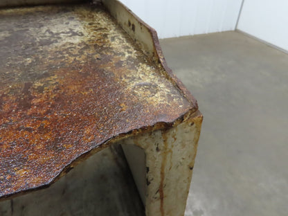 Vintage Podium Work Desk Cast Iron 2 Tier Stand 24x18" Top 25x9.5"