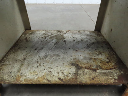 Vintage Podium Work Desk Cast Iron 2 Tier Stand 24x18" Top 25x9.5"