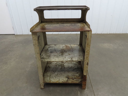 Vintage Podium Work Desk Cast Iron 2 Tier Stand 24x18" Top 25x9.5"