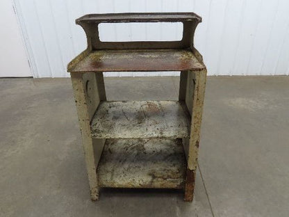 Vintage Podium Work Desk Cast Iron 2 Tier Stand 24x18" Top 25x9.5"