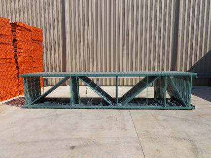 Interlake 20' x 48" Teardrop Pallet Racking Upright 3x3" Leg 23900Lb Green