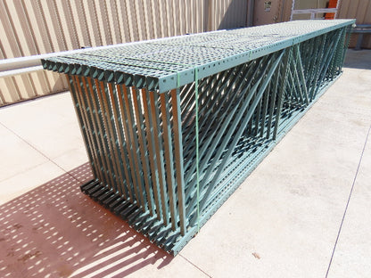 Interlake 20' x 48" Teardrop Pallet Racking Upright 3x3" Leg 23900Lb Green