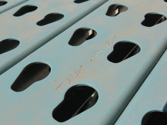 Interlake 20' x 48" Teardrop Pallet Racking Upright 3x3" Leg 23900Lb Green
