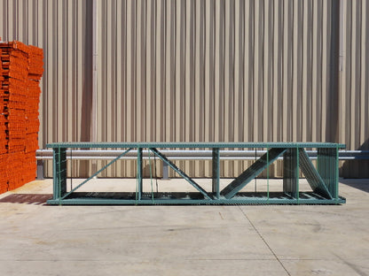 Interlake 20' x 48" Teardrop Pallet Racking Upright 3x3" Leg 23900Lb Green