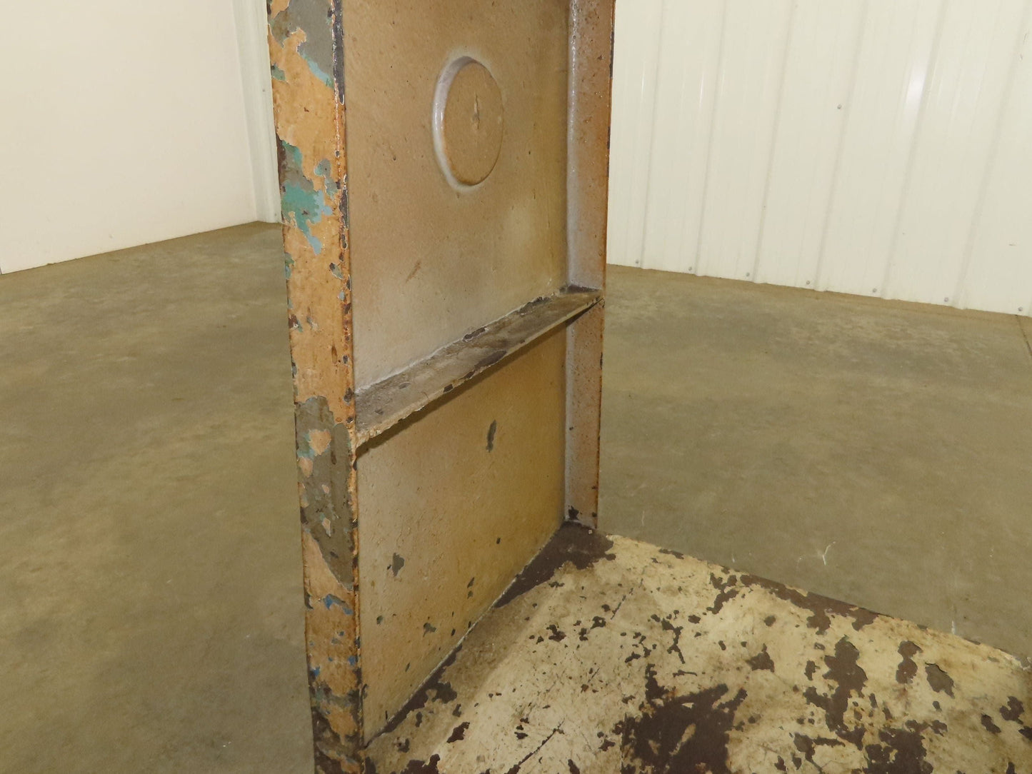 Vintage Podium Work Desk Cast Iron 2 Tier Stand 24x18" Top 25x9.5"