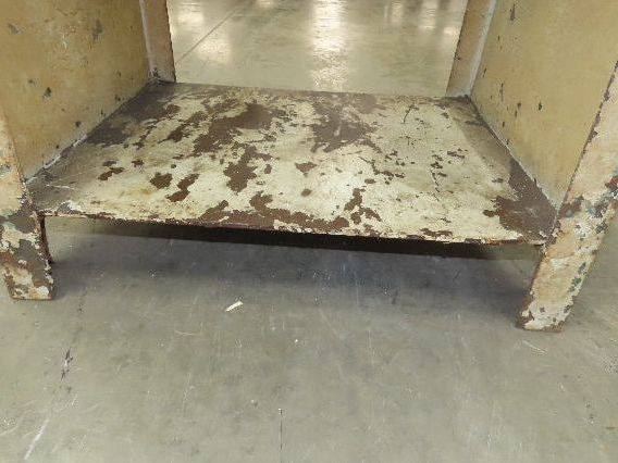 Vintage Podium Work Desk Cast Iron 2 Tier Stand 24x18" Top 25x9.5"