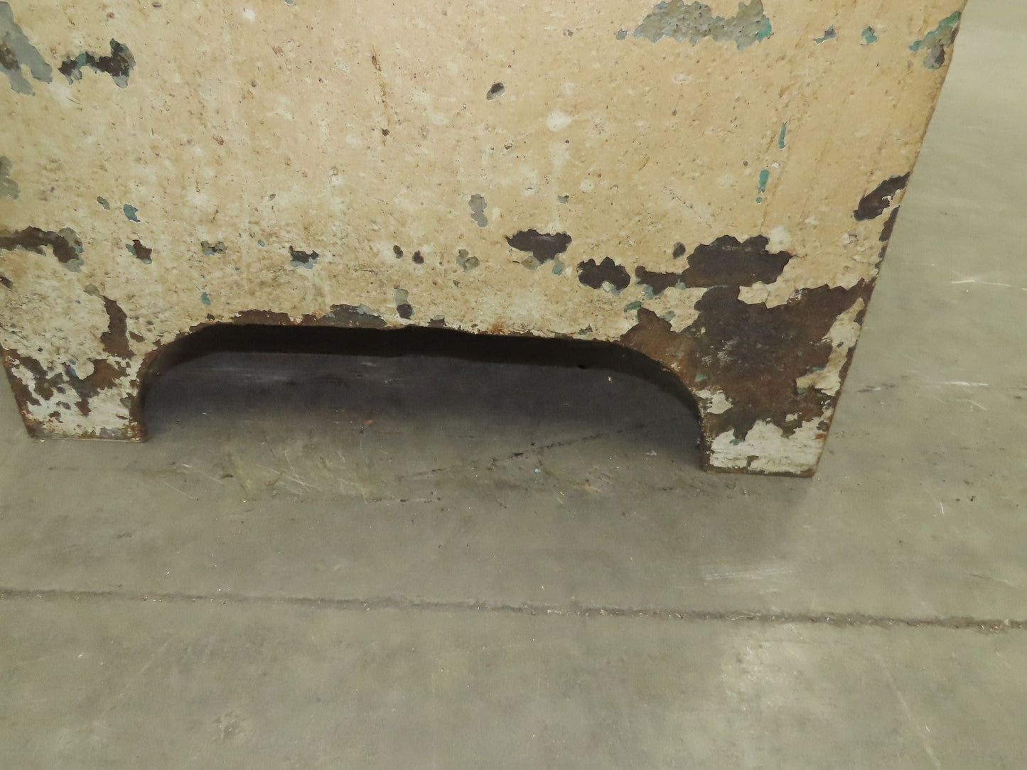 Vintage Podium Work Desk Cast Iron 2 Tier Stand 24x18" Top 25x9.5"