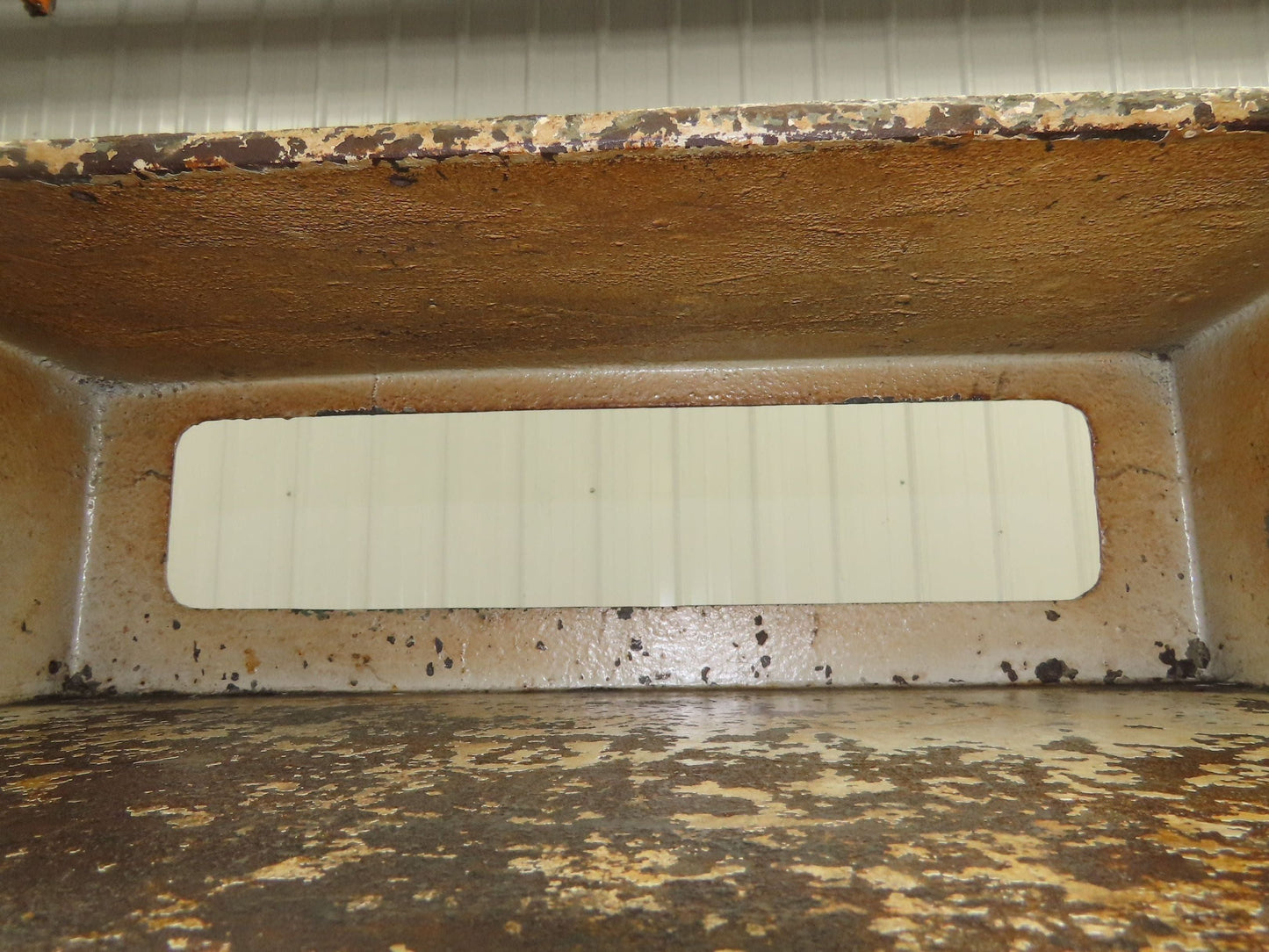 Vintage Podium Work Desk Cast Iron 2 Tier Stand 24x18" Top 25x9.5"