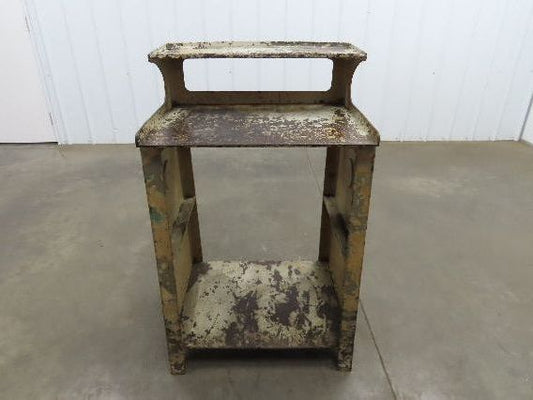Vintage Podium Work Desk Cast Iron 2 Tier Stand 24x18" Top 25x9.5"