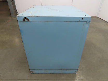 Stanley Vidmar Tool Cabinet 4 Drawer 28x30x33" Blue Lista Lyon Rust Rough