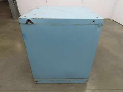 Stanley Vidmar Tool Cabinet 4 Drawer 28x30x33" Blue Lista Lyon Rust Rough