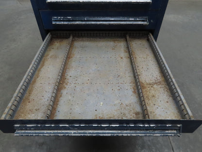 Stanley Vidmar Tool Cabinet 4 Drawer 28x30x33" Blue Lista Lyon Rust Rough