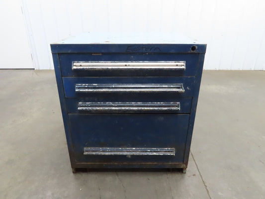 Stanley Vidmar Tool Cabinet 4 Drawer 28x30x33" Blue Lista Lyon Rust Rough