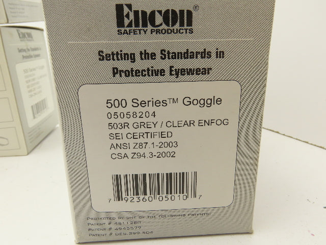 Encon 05058204 Safety Goggles Anti-Fog Chemical Splash High Impact  Lot of 7
