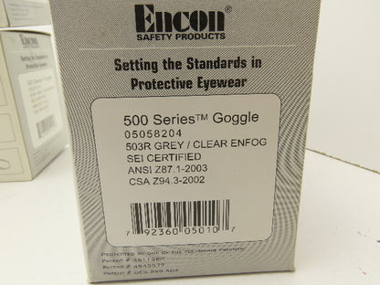 Encon 05058204 Safety Goggles Anti-Fog Chemical Splash High Impact  Lot of 7