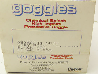 Encon 05058204 Safety Goggles Anti-Fog Chemical Splash High Impact  Lot of 5