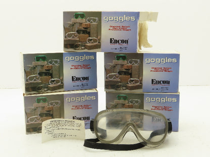 Encon 05058204 Safety Goggles Anti-Fog Chemical Splash High Impact  Lot of 5
