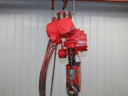 Chicago Pneumatic 1/4 Ton 500Lb Power Vane Air Chain Hoist 15' Lift w/Pendant