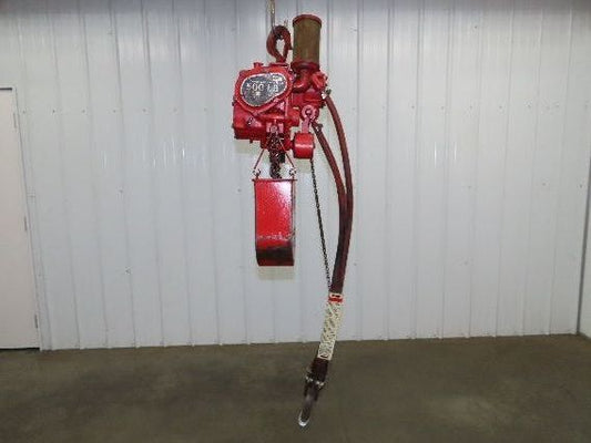 Chicago Pneumatic 1/4 Ton 500Lb Power Vane Air Chain Hoist 15' Lift w/Pendant