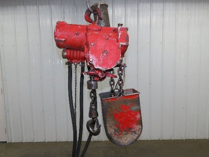 Chicago Pneumatic 1/2 Ton 1000Lb Power Vane Air Chain Hoist 9' 10" Lift  Pendant