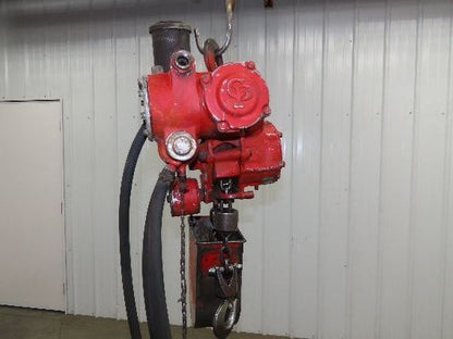 Chicago Pneumatic 1/2 Ton 1000Lb Power Vane Air Chain Hoist 9' 10" Lift  Pendant