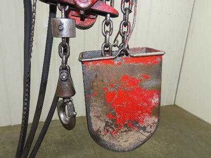 Chicago Pneumatic 1/2 Ton 1000Lb Power Vane Air Chain Hoist 9' 10" Lift  Pendant