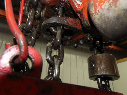 Chicago Pneumatic 1/2 Ton 1000Lb Power Vane Air Chain Hoist 9' 9" Lift  Pendant