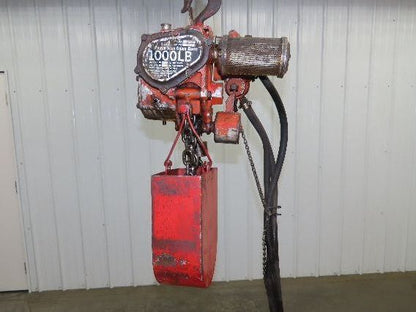 Chicago Pneumatic 1/2 Ton 1000Lb Power Vane Air Chain Hoist 9' 9" Lift  Pendant