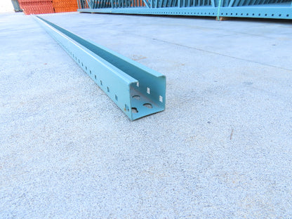 Interlake 24' Teardrop Pallet Racking Upright 3x3" Column Leg Only