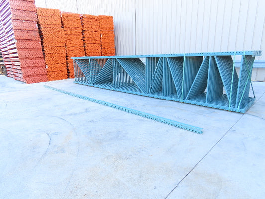 Interlake 24' Teardrop Pallet Racking Upright 3x3" Column Leg Only