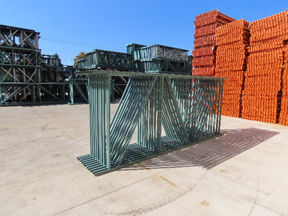 Interlake 12' x 60" Teardrop Pallet Racking Upright 3"x1-5/8" Leg Green