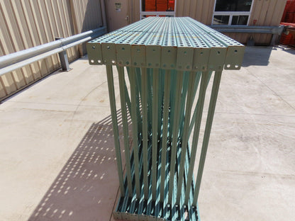 Interlake 10' x 60" Teardrop Pallet Racking Upright 3"x1-5/8" Leg Green