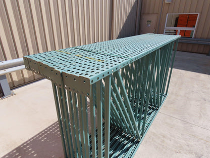 Interlake 10' x 60" Teardrop Pallet Racking Upright 3"x1-5/8" Leg Green