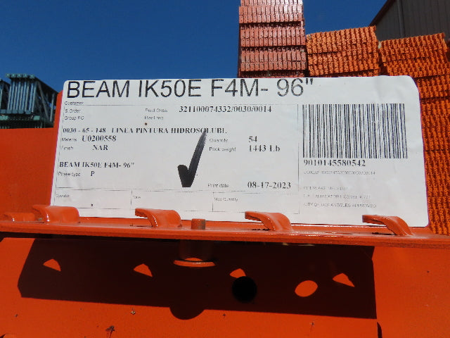 Interlake 96"x 5" Teardrop Pallet Racking Rack Step Beam Crossmember 6820Lb 50E