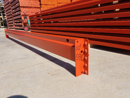 Interlake 120"x 6" Teardrop Pallet Racking Rack Step Beam Crossmember 7330Lb 59E
