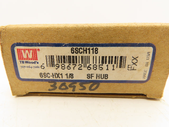 TB Woods 6SCH 1-1/8 Spacer Flange Coupling Hub 1-1/8" Bore Lot of 2