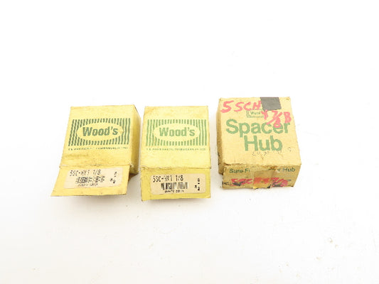 TB Woods 5SCH 1 1/8 Spacer Flange Coupling Hub 1-1/8" Bore Lot of 3