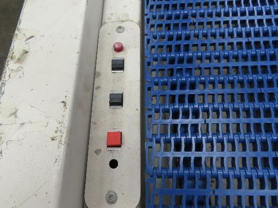 LaserLink LC4000A Plastic Chain Conveyor 18x60" 120V PLC Control Photo Eye 11FPM