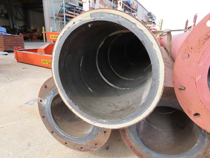 DUR-ROK Ceramic Basalt Cast Pipe Culvert for Abrasive Material Conveying 12"x18'