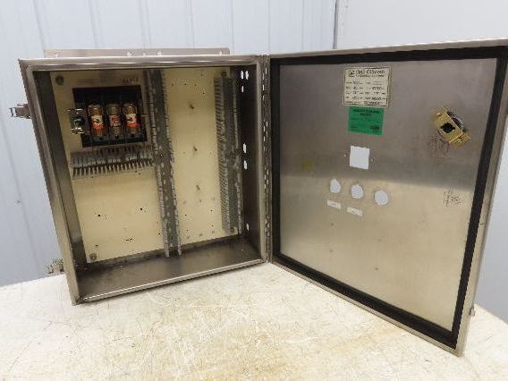 CMS Gilbreth 50510-1 Stainless Electrical Enclosure 22x20x8" Fused Disconnect