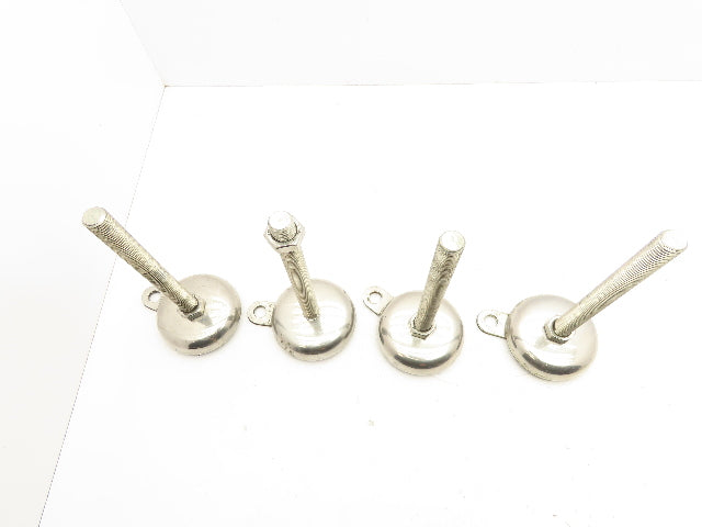 Rubber Bottom Machine Leveling Feet 3/4" Thread 7-1/2" Adjustable Set of 4