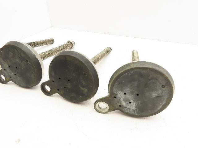 Rubber Bottom Machine Leveling Feet 3/4" Thread 7-1/2" Adjustable Set of 4